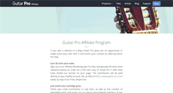 Desktop Screenshot of affiliate.guitar-pro.com